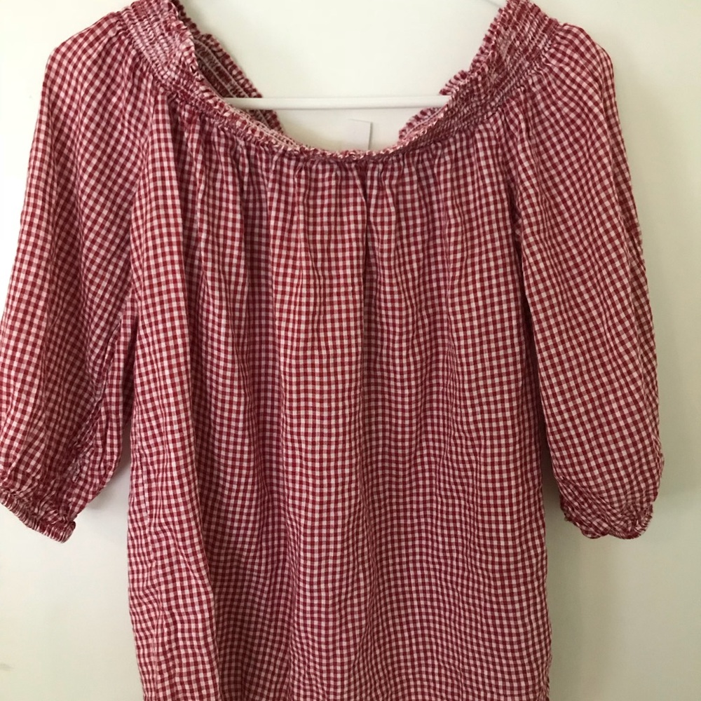 Red Gingham Top